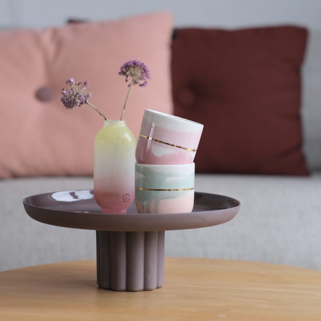 tray taartplateau fruitschaal chocoladekleur trays